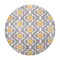 World Rug Gallery Moroccan Trellis Contemporary Gray/Yellow Area Rug 6'6'' Round 310YELLOWGRAY6RND - alternate 4